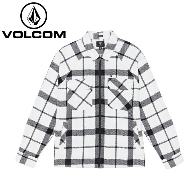��VOLCOM �ܥ륳�� Bartostone Long Sleeve Shirt �С��ȥ��ȡ�����󥰥��꡼�֥���� WHT A0542405 �� Ĺµ �ȥ�...