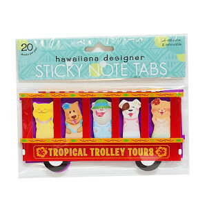 ネコポス便送料無料☆スティッキンノートタブ TROPICAL TROLLEY TOURS 26701000【ポストイット/付箋/ふせん/ノートパット/メモ帳/タブ/ハワイアン　雑貨/ハワイ雑貨/メモ/可愛い/文房具/付箋】【Island Heritage アイランドヘリテージ/アイランドヘリテイジ】