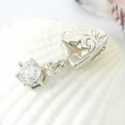 ハワイアンジュエリー シルバーペンダントトップ ハート&ジルコニア scp-h07+cz ギフト プレゼント 誕生日 お祝 クリスマス 記念日 ホワイトデー