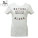 レディース NAIA ホワイト 白 半袖 Tシャツ（S M）NATURE ACTIVE IMAGINEファッション 夏 ハワイ 海 おしゃれ 可愛い naia ナイア トップス