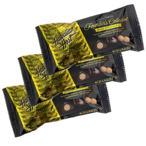 3袋セット ビター チョコレート ハワイアンホースト マカデミアナッツチョコレート ダーク バー(2粒)マカダミアナッツ バレンタインデー ホワイトデー ギフト プレゼント プチギフト ハワイ チョコレート ハワイ 土産 ハワイアンフード