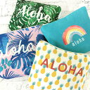 アロハ ポーチ レインボー ブルー Angels by the Sea Hawaiiハワイアン ポーチ エンジェルズバイザシーハワイ ハワイアン 雑貨 ハワイ雑...