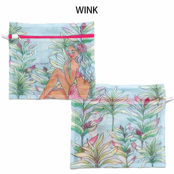 ランドリー スクエアポーチ Mサイズ 洗濯ネットマイティー・スー ハワイアン雑貨 ハワイ雑貨 フラダンス タヒチアン maunaloa マウナロア マイティ・スー