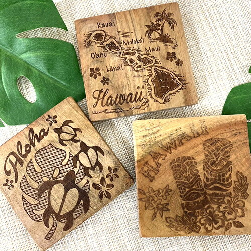 ウッドラニ コースターキッチン インテリア おしゃれ 可愛い 木製 ギフト プレゼント ハワイアン 雑貨 ハワイ雑貨 Kahiko カヒコ