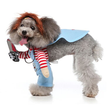 犬服 ドッグ コスプレ チャッキー ハロウィン 犬用 コスチューム 小型犬 中型犬 ネコポス送料無料