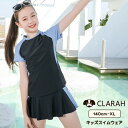 ラッシュガード キッズ 女の子 水着 女児 上下セット セットアップ セパレート こども水着 女子 おしゃれ こども 小学生 中学生 半袖 ショートパンツ 2点...