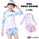 【11/25限定!!全品最大P8倍】キッズ 水着 ラッシュガード 長袖 スイミング 女の子 スイムウェア プール ビーチ 夏 海水浴 ネコポス