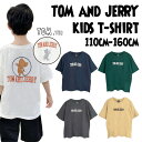 【5/10限定!!全品最大P8倍】トムジェリ キッズ バックプリント Tシャツ 半袖 トムとジェリートップス トムとジェリー キッズTシャツ 半袖Tシャツ 子ど...