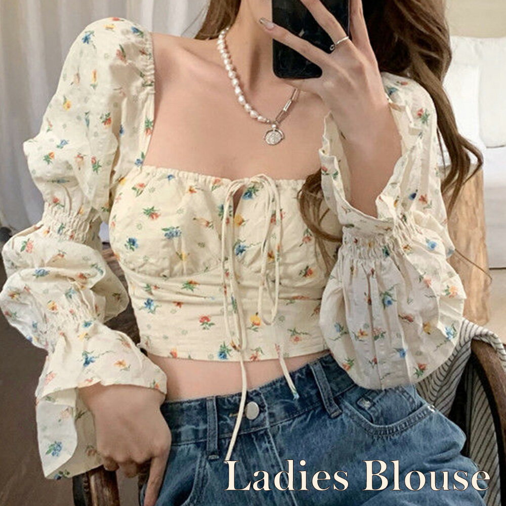 レディースブラウスブラウス花柄ブラ...