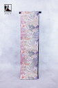 《フォーマル衣装》販売 クラレナの メタルピンク シルバーグレー メタルパープル 蝶 桜 振袖用 正絹 袋帯 (cl_kimono2531) (中古) (USE...