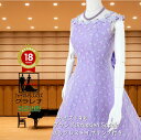 《フォーマル衣装》販売 クラレナの ネックレス イヤリング付き パープル小花 カラードレス 9号 (CLC4824) 【中古】 (USED品)(リサイクル)【洋装】【ドレス】【cd9】【cd11】
