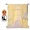 《ブラックフライデークーポンで500円-27,000円OFF》販売 クラレナの クリーム色 淡パープル 牡丹 椿 桜 杜若 正絹 中振袖 (MS762) (中古...