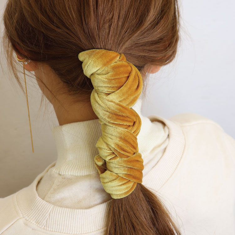 ベロアリボンヘアゴム