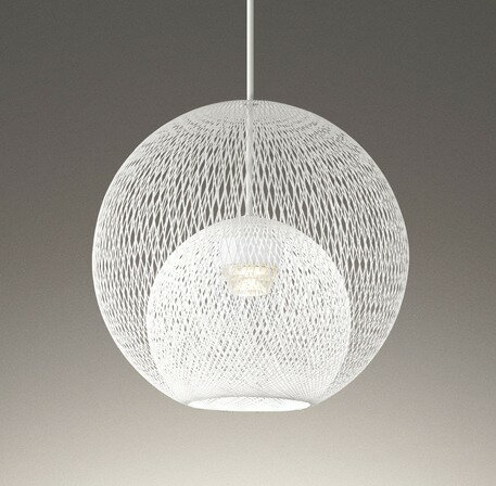Pendant Lamps - オーデリック ペンダントライト ホワイト φ300 LED 電球色 調光 OP252859LR