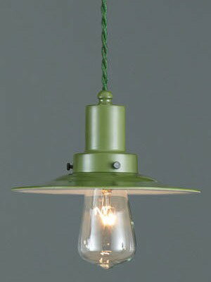 後藤照明 大正ロマン 昭和 レトロ 小型ペンダントライト グリーン ランプ別売 GLF-3481GRX