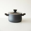 MEYER マイヤー ミッドナイト 両手鍋 20cm ガラス蓋 ブラック 黒 MNH-W20 ガス IH対応 テフロン フッ素 おしゃれ