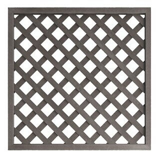 【メーカー直送】 人工木ラティスフェンス 900×900mm ダークブラウン 単品 目隠し 柵 仕切り 庭 DIY 4524804120543 [ビス・金具・ポスト別売]
