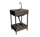 【メーカー直送】 人工木ガーデンシンク 小 アッシュブラウン 屋外 庭 DIY おしゃれ 4524804147748