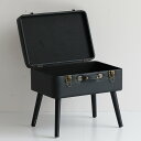 【メーカー直送】 トランク型 収納スツール Pick Stool ブラック×ブラック st-3263 市場株式会社(3)