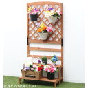 【メーカー直送】 天然木フラワースタンド 2段 ブラウン TAN-993-2BR おしゃれ 木製 ベランダ 庭 屋外 ガーデニング プランター 園芸 バルコニー ガーデン テラス 花 W71.5×D42×H148cm