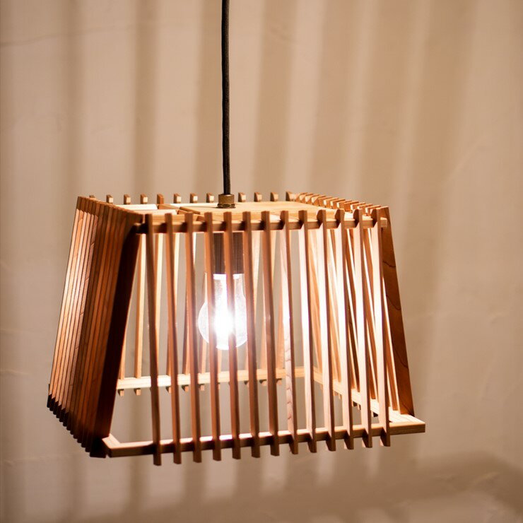 【メーカー直送】 新洋電気 簾 和風ペンダントライト 白熱灯 AP799 和室 照明 強化和紙 おしゃれ 日本製 国産 木製