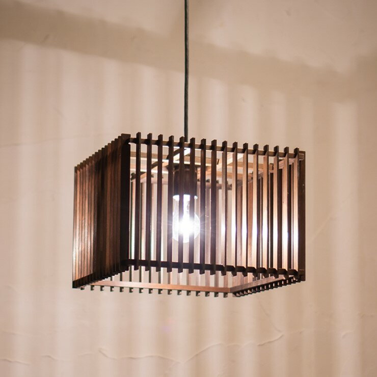 【メーカー直送】 新洋電気 簾 和風ペンダントライト 白熱灯 AP844 和室 照明 強化和紙 おしゃれ 日本製 国産 木製