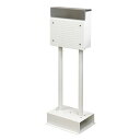 【メーカー直送】 おしゃれ 屋外 玄関 かわいい シンプル スタンドポスト Roza(ロザ) ホワイト PST-006WHT 組立式