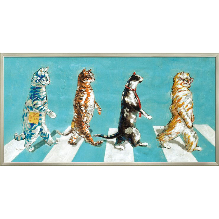 絵画 版画 額縁 おしゃれ オイルペイントアート「アビーロード」 OP-22031