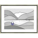 絵画 版画 額縁 おしゃれ ハーディー「ライン パープル」 HD-23002