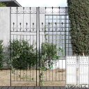 【メーカー直送】 屋外 おしゃれ 庭 オールドシャトーフェンス ハイタイプ2枚組 ブラック 黒 OC001H-2P-BLK 目隠し 柵 アンティーク風