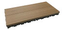 【メーカー直送】 おしゃれ 屋外 庭 人工木ジョイント式ウッドデッキパネル 4枚セット ブラウン 30cm×60cm 4524804142392