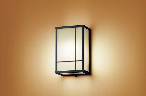 【11月限定 200円OFFクーポン対象商品】 パナソニック 和風ポーチライト センサー付 ブラック LED（電球色） LGWC85083Z