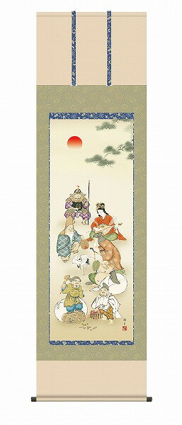 鵜飼雄平 芸大で日本画を専攻しその奥の深さに没頭する。闊達な描写力で伝統の画題を昇華し、独自の 境地を切り開いている。竹翠会会員。大いなる福徳が授かるとして古くから崇められてきた七福神が集う。その福々しい表情に、限りない幸福が訪れる吉祥画の代表作です。注意事項納期は約7〜10日前後です。メーカー直送について本商品はメーカー直送品となります。代金引換はご利用頂けません。・配送地域：全国※沖縄・離島・北海道除く・直送送料：配送地域内送料無料・日時時間指定：日時・時間指定不可※商品は1階での軒下渡しとなります。室内への搬入は行っておりません。 ※通常配送商品との同時注文(同梱)は不可です。メーカー直送の場合は単品でのご注文をお願いいたします。返品・交換について「返品不可」：返品不可の商品⇒詳細はこちらをクリック※当店ではお客様都合による交換は受け付けておりません。メーカー/品番三幸 KZ2D1-029商品カテゴリ家具・インテリア 掛け軸・額絵・絵画 掛け軸 慶祝縁起画本体サイズ幅54.5×高さ約190cm商品説明サイズ区分： 尺五主な仕様： 三幸 新絹本 正絹緞子本表装■検索コード 20201203■ジャンル ホビー アート・美術品・骨董品・民芸品 掛軸■カテゴリ 家具・インテリア 掛け軸・額絵・絵画 掛け軸 慶祝縁起画その他注意事項※本商品は、メーカー取り寄せのため、欠品している場合がございます。※画像はイメージです。商品の詳細はメーカー受付窓口/HPにてご確認ください。※掲載商品は予告無く販売終了となっている場合もあり、掲載商品全ての出荷確約をするものではありません。[メーカー直送について]本商品はメーカー直送品となります。代金引換はご利用頂けません。・配送地域：全国※沖縄・離島・北海道除く・直送送料：配送地域内送料無料・日時時間指定：日時・時間指定不可※商品は1階での軒下渡しとなります。室内への搬入は行っておりません。※通常配送商品との同時注文(同梱)は不可です。メーカー直送の場合は単品でのご注文をお願いいたします。