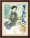 【メーカー直送】 絵画 額絵 壁掛け 日本画 晩春 竹久夢二 F4 42×34cm