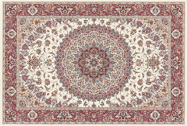 【メーカー直送】 カーペット ラグ マット 240x240cm 約4.5畳 1333/IVO おしゃれ・防炎・ホットカーペット対応・床暖房対応・メダリオンデザイン・高密度ウィルトン織・遊び毛が出にくい・エジプト製 381522400 コンセルト Prevell