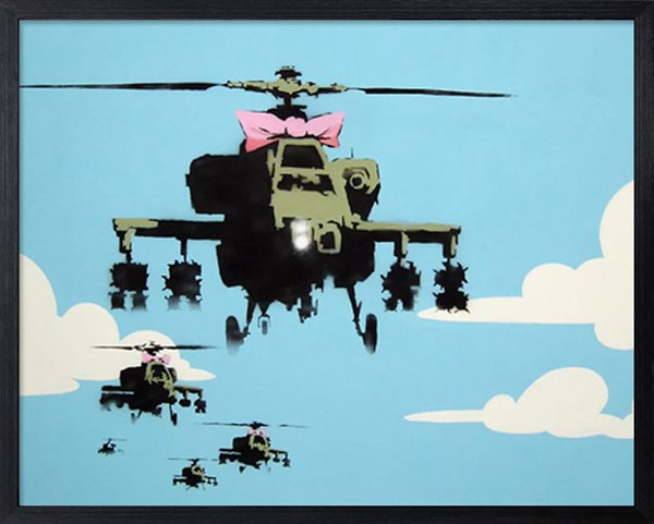 アートパネル バンクシー ヘリコプター Banksy Helicopters IBA-61737 壁掛け アートフレーム 絵画 ア..
