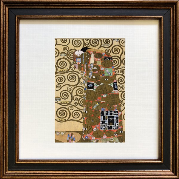 アートパネル グスタフクリムト Gustav Klimt Square Frame 抱擁 ZFA-61669 壁掛け アートフレーム 絵画 アートポスター 額 北欧 モダン おしゃれ 玄関 リビング