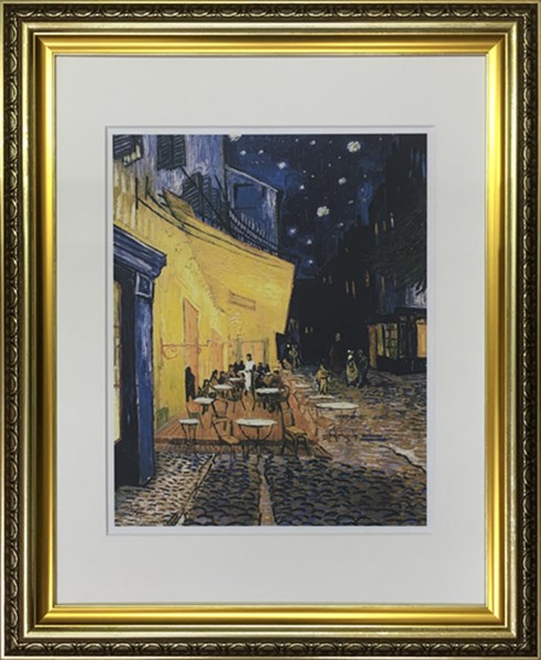 アートパネル ゴッホ Vincent van Gogh 夜のカフェテラス IFA-60902 壁掛け アートフレーム 絵画 アートポスター 額 北欧 モダン おしゃれ 玄関 リビング