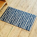 【メーカー直送】 DX00003 クリーンテックス Ripple Blue 45x75cm 洗濯機で洗える 吸水性に優れたマット おしゃれ 北欧風
