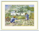 【メーカー直送】 絵画 おしゃれ 額縁 版画 ゴッホ 初歩き J1-238 F4号サイズ 額外寸42×34cm、絵寸31×23cm