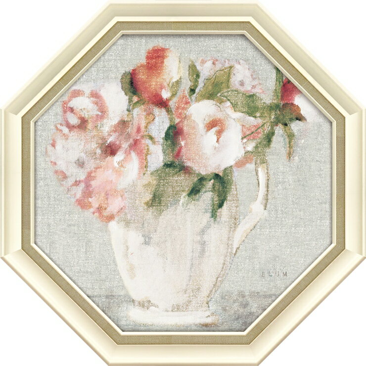 絵画 版画 額縁 おしゃれ シェリー ブラム「コテージ ブーケ3」 CB-10002