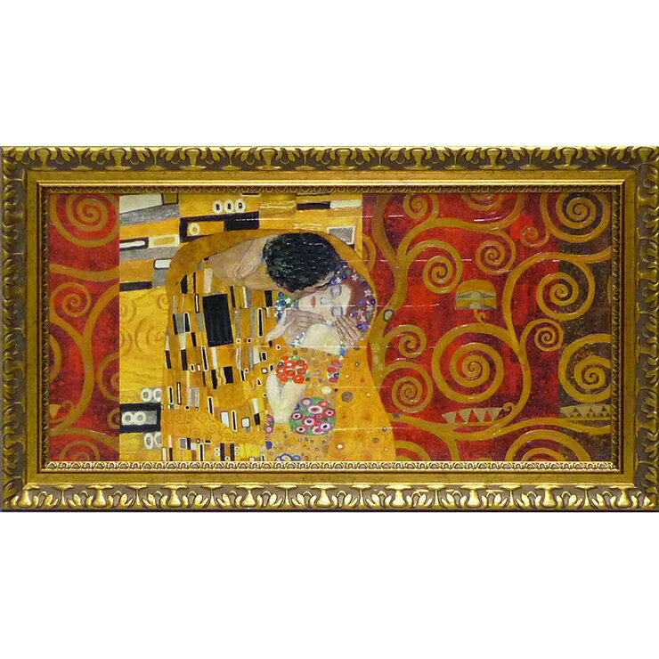 絵画 版画 額縁 おしゃれ クリムト デコパネル コレクション「ザ・キス」 GK-12032 接吻