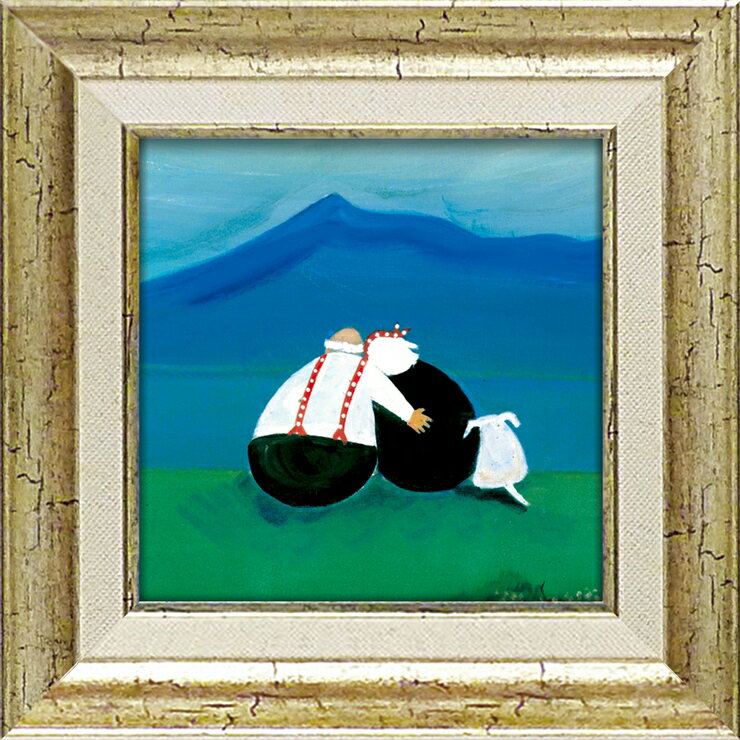 Rakuten - 絵画 版画 額縁 おしゃれ 動物 犬 ジェニファー ヴェルニー＝フランクス「メニー ドリームス」 JV-04506