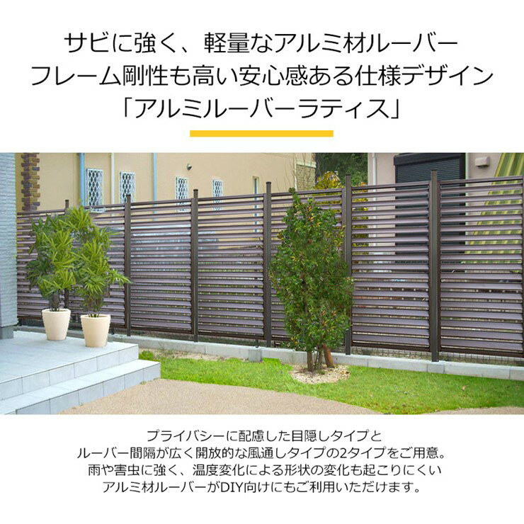【メーカー直送】 アルミルーバーラティス1型 900×900mm シルバー 屋外 庭 目隠し ...