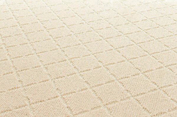 【メーカー直送】 カーペット ラグ マット 約261×261cm 江戸間4.5畳 アイボリー おしゃれ・抗菌・ホットカーペット対応・床暖房対応・防ダニ・遊び毛が出にくい・滑り止め・お掃除ロボット対応・日本製 226824501 コール Prevell [2]