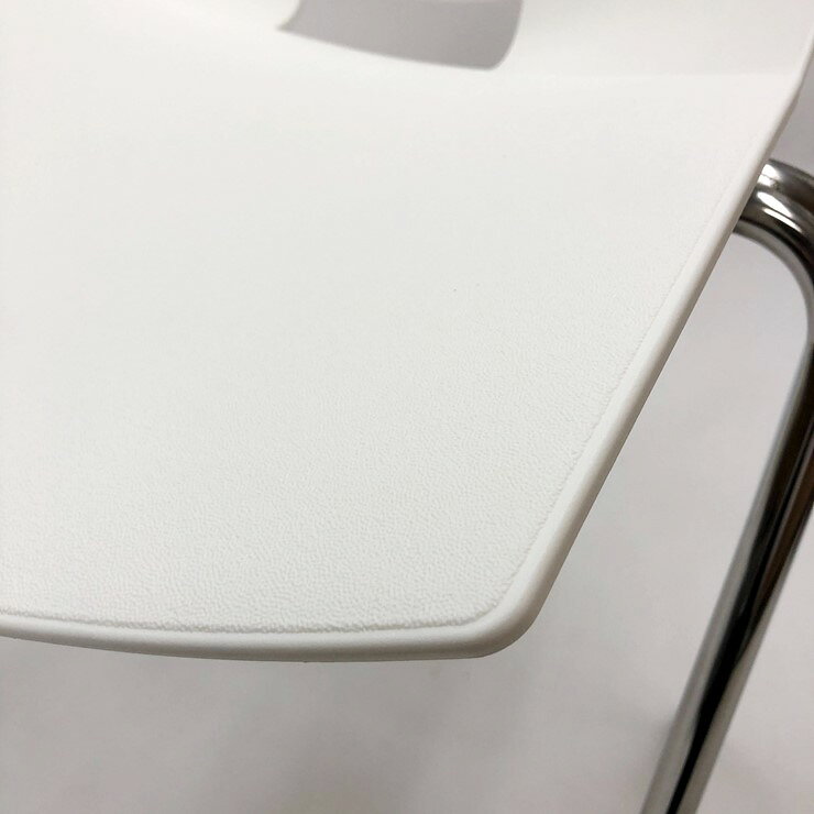 【メーカー直送】 cerantola スタッキングチェア コスカ ホワイト 組立式 4582255100866 幅52奥行51高78座高44cm [3]