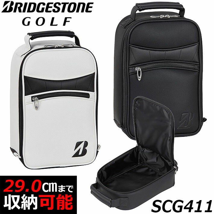 ֥¥ȥ  塼  BRIDGESTONE GOLF SHOE CASE SCG411 MEN'S BK() WH () 塼Хå եХå L21W12H33cm [2024ǯǥ]