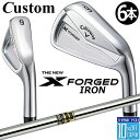 【メーカーカスタム】キャロウェイ X FORGED 2024 右用 アイアン 6本セット (#5-PW) Dynamic Gold スチールシャフト 日本正規品...