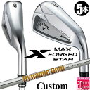 メーカーカスタムクラブ キャロウェイ X FORGED MAX STAR アイアン 5本セット (#6-PW) 右用 2025 Dynamic Gold 95 ...