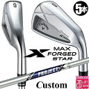 メーカーカスタムクラブ キャロウェイ X FORGED MAX STAR アイアン 5本セット (#6-PW) 右用 2025 PROJECT X スチールシャ...